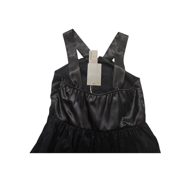 New Anthropologie burlapp swirled rosette black cocktail midi dress size 6 - Picture 8 of 12